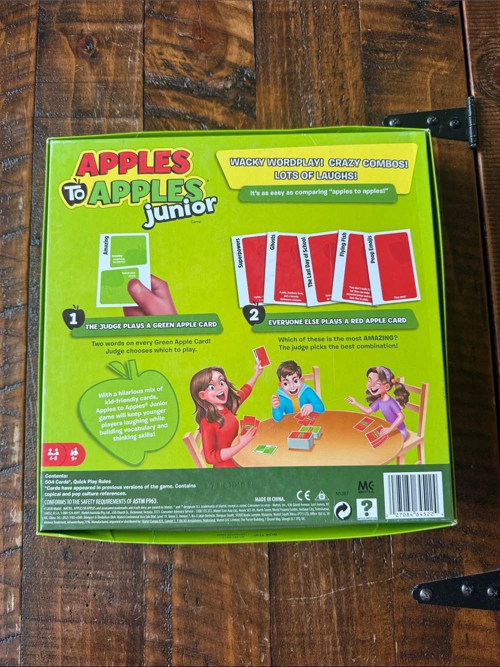 Mattel Apples to Apples Junior Family Party Card Game Ages 9+ 4-8 Players